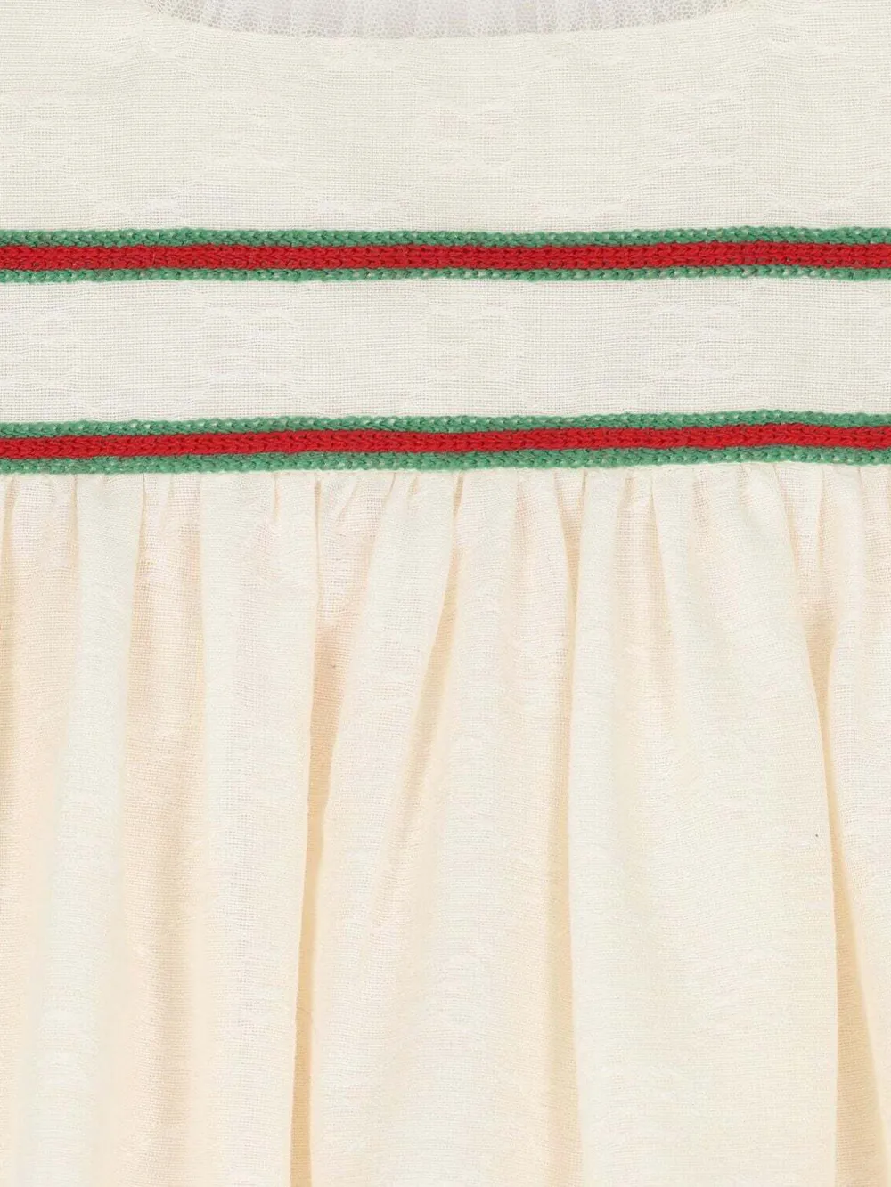 Gucci Kids GG jacquard Web-stripe dress Beige
