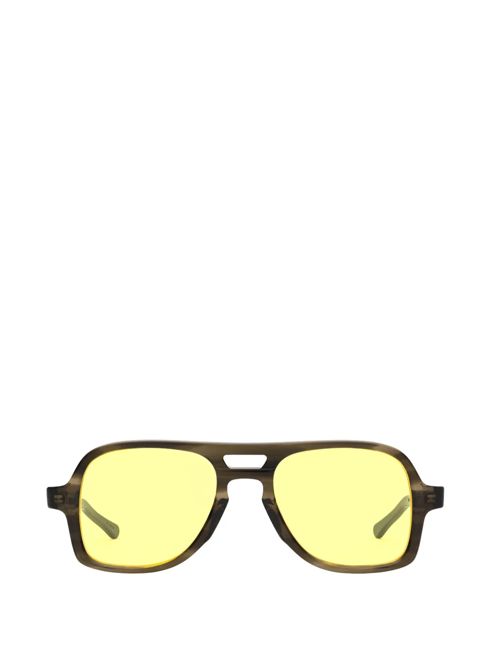 JULIUS TART OPTICAL Comstock pilot-frame sunglasses Groen