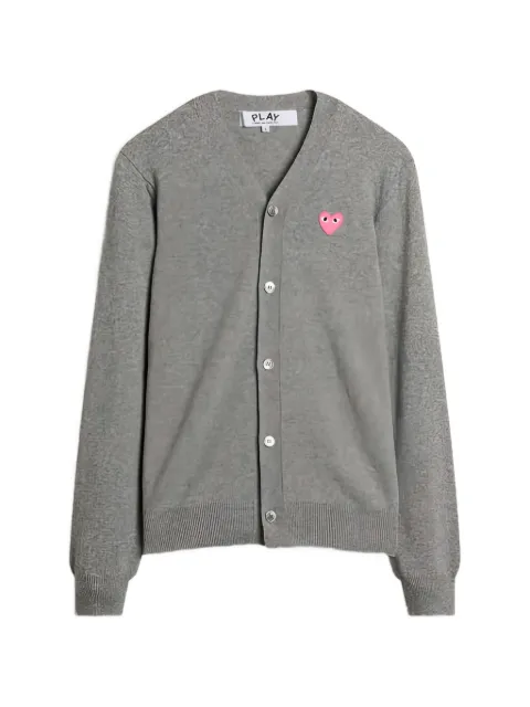 PLAY V-neck logo-patch cardigan