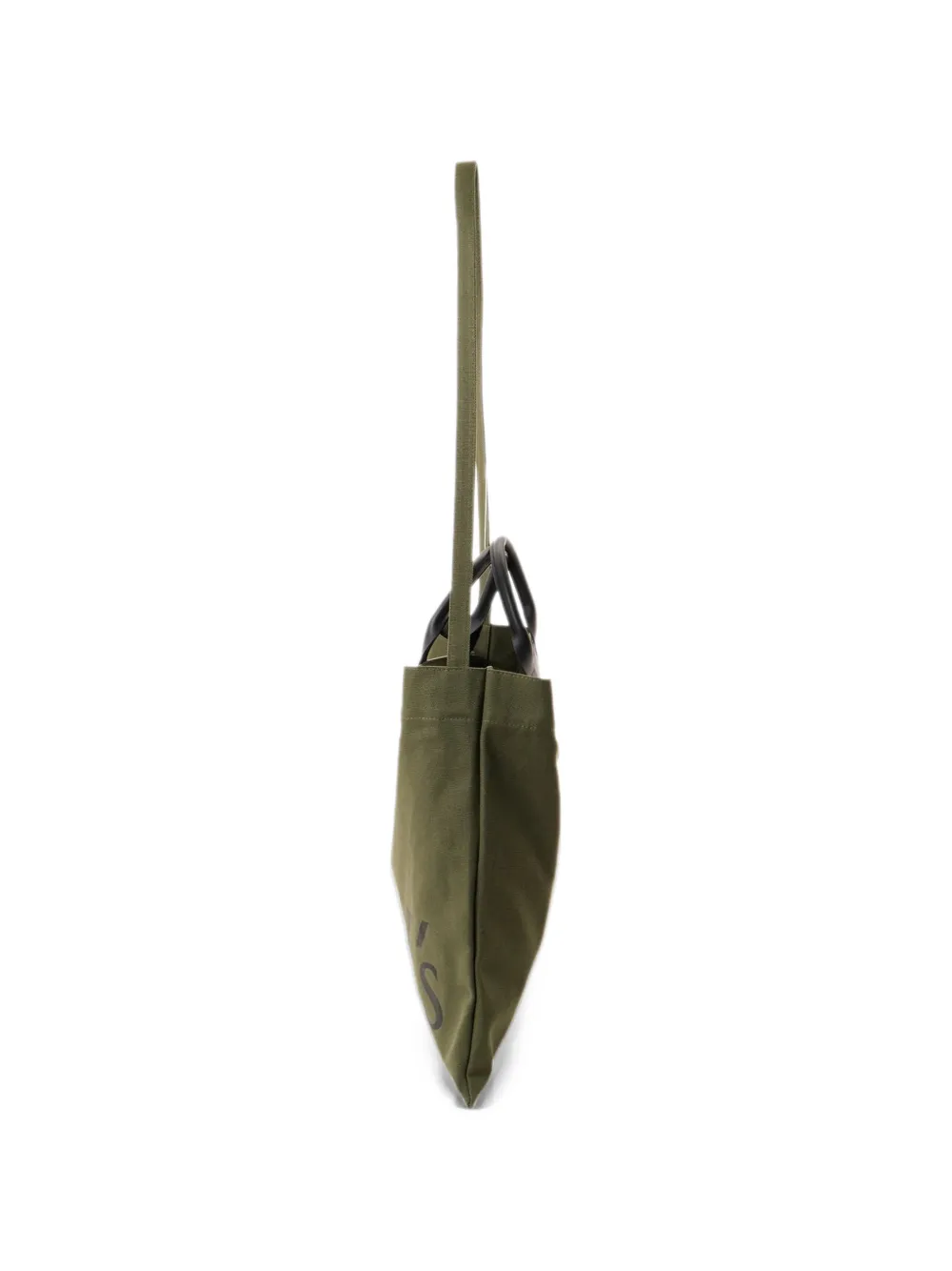 Y's logo-print canvas tote bag Groen