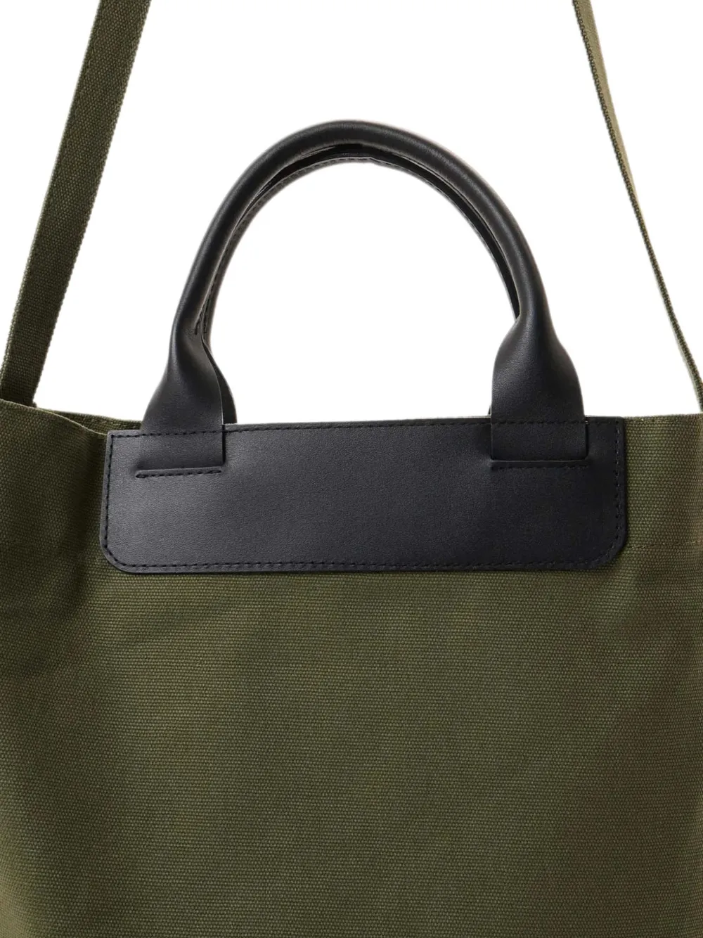 Y's logo-print canvas tote bag Groen