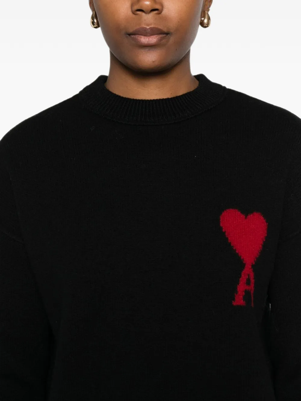 AMI Paris Ami de Coeur sweater Zwart