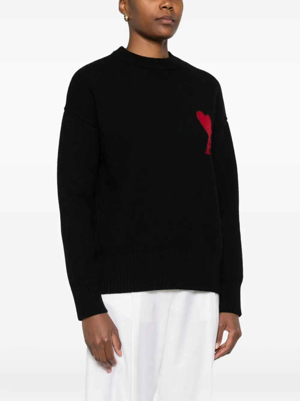 AMI Paris Ami de Coeur sweater Zwart