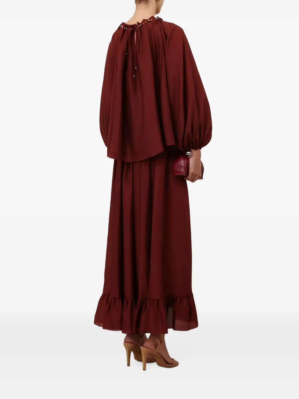 ZIMMERMANN Aster maxi skirt Rood