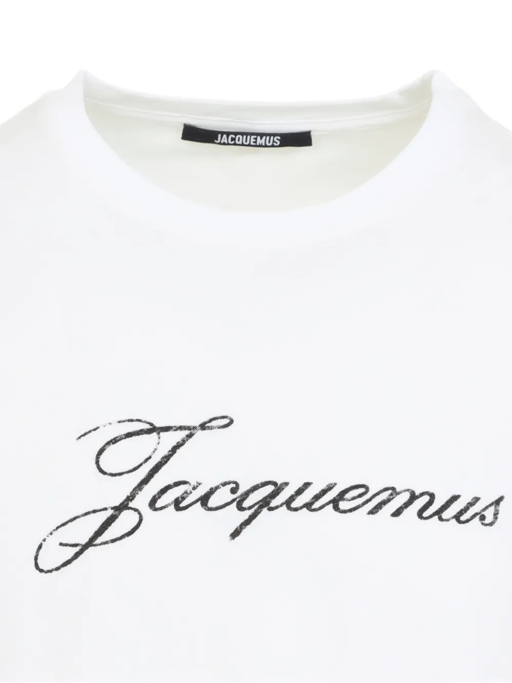 Jacquemus logo-print long-sleeve T-shirt Wit