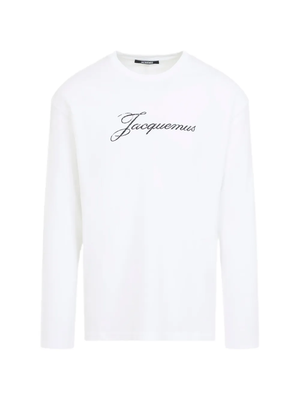 Jacquemus logo-print long-sleeve T-shirt Wit