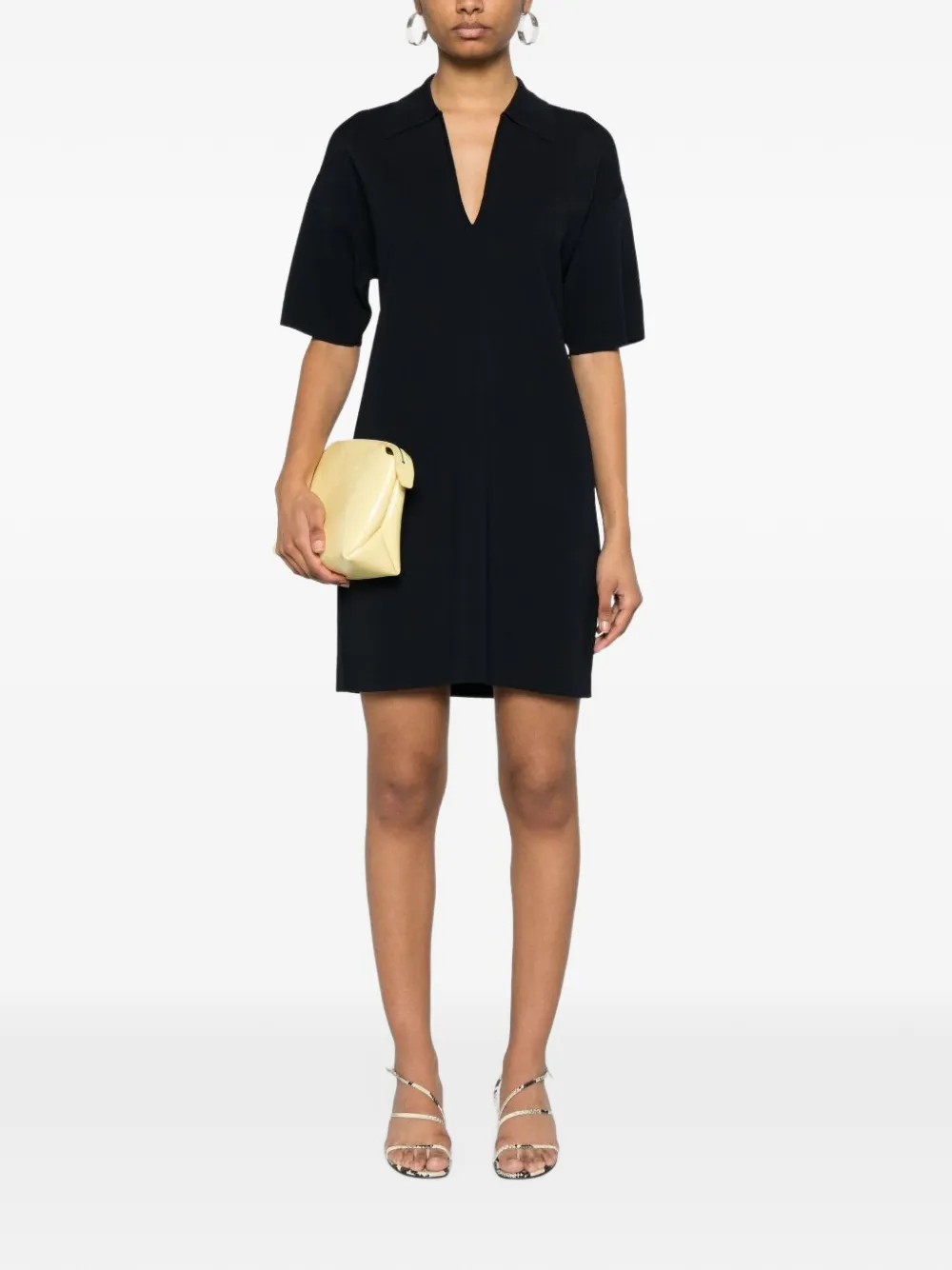 P.A.R.O.S.H. Roma short-sleeved mini dress Blauw