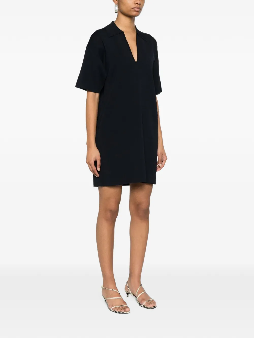 P.A.R.O.S.H. Roma short-sleeved mini dress Blauw