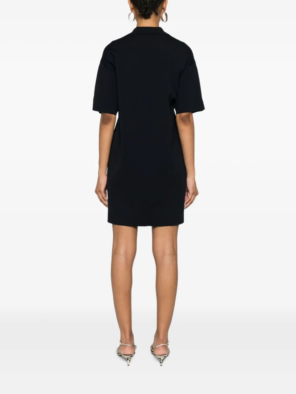 P.A.R.O.S.H. Roma short-sleeved mini dress Blauw