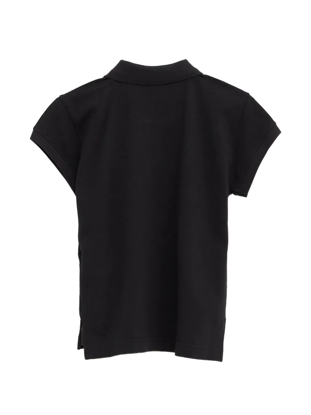 Balenciaga logo-embroidered piqué polo shirt Zwart