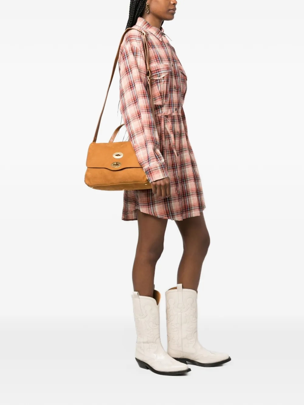 Zanellato Postina leather tote bag Bruin