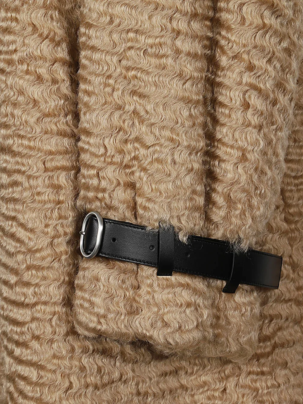 Jil Sander Jas van mohairblend met ceintuur bij de hals Beige