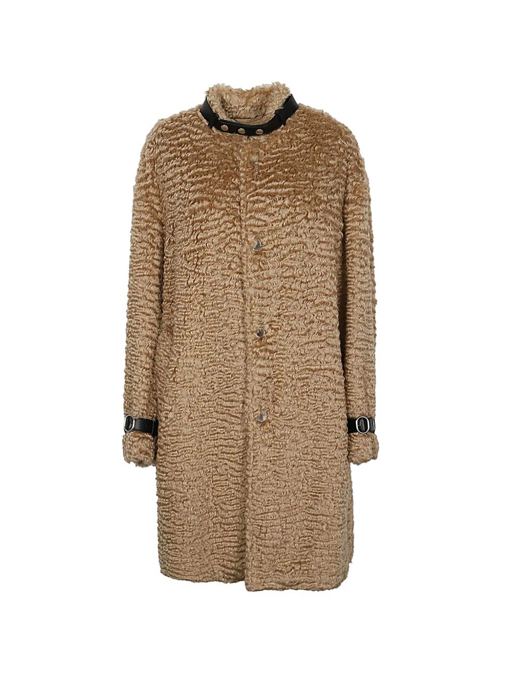 Jil Sander belted-neck mohair-blend coat - Neutrals