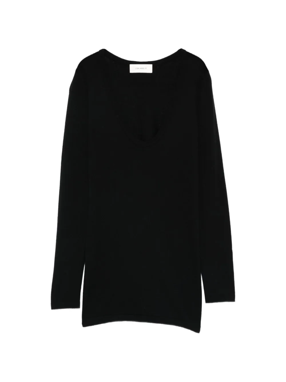 Lisa Yang Amalea scoop-neck sweater Zwart