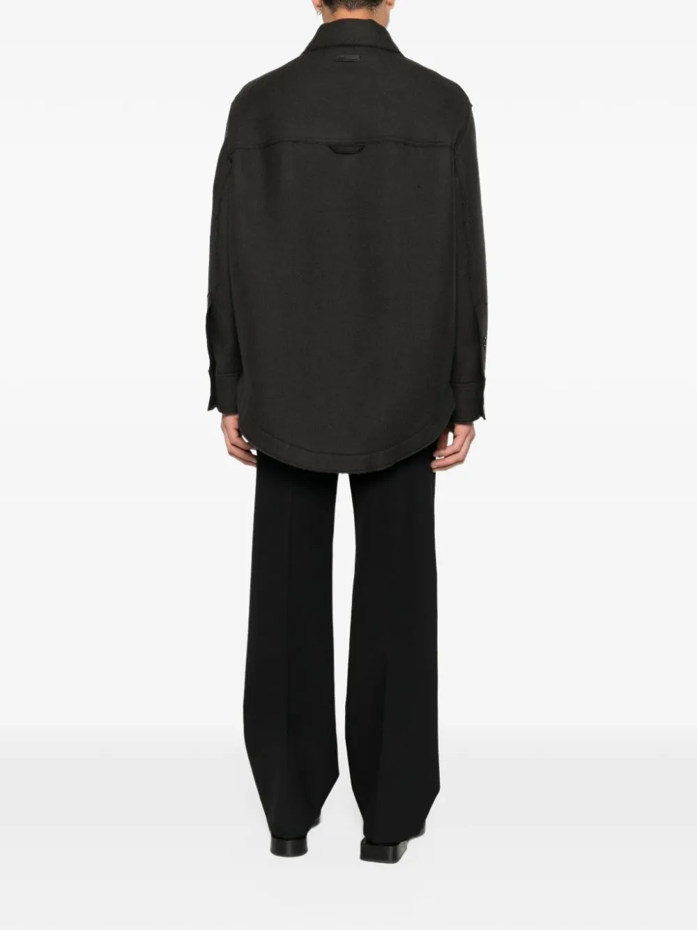 AMI Paris button-up shirt jacket Grijs