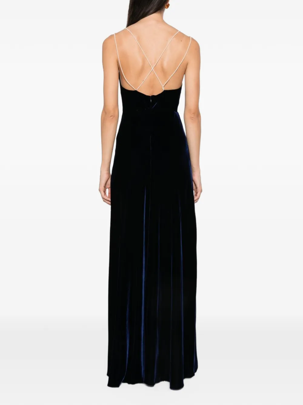 Forte VELVET LONG DRESS Blauw