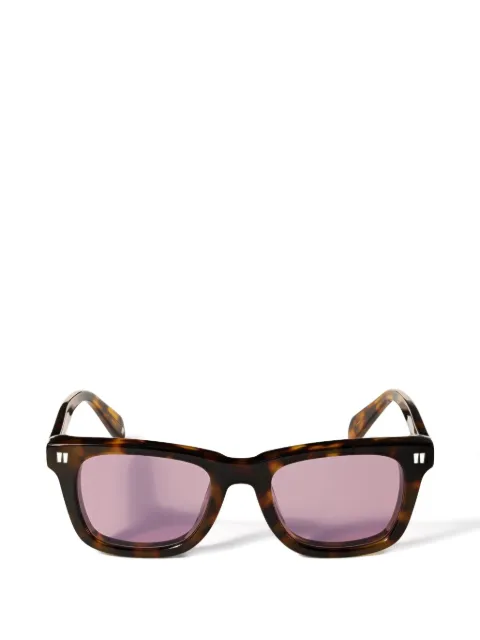 Off-White tortoiseshell-effect rectangle-frame sunglasses