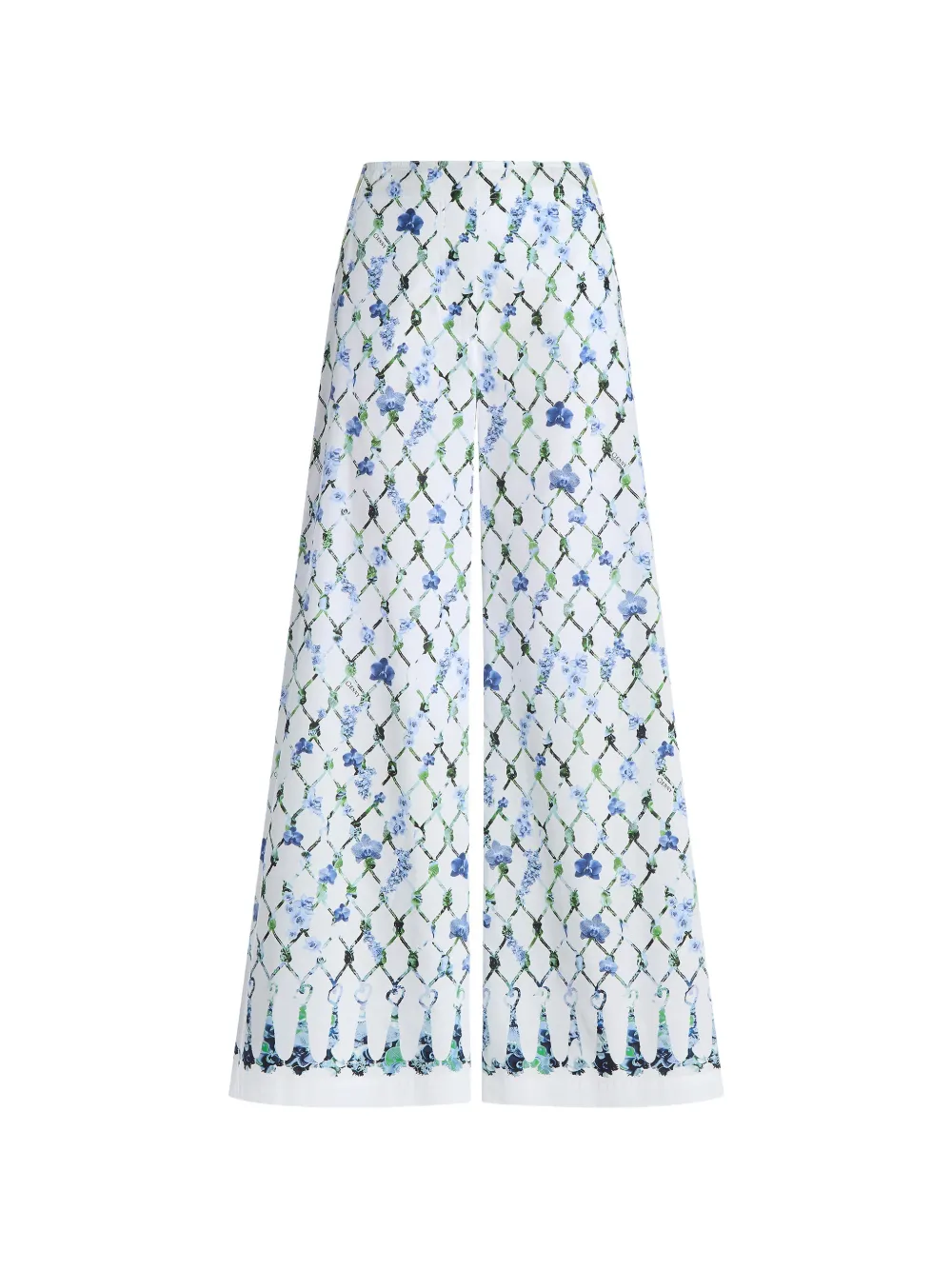 Genny floral-print palazzo pants Wit
