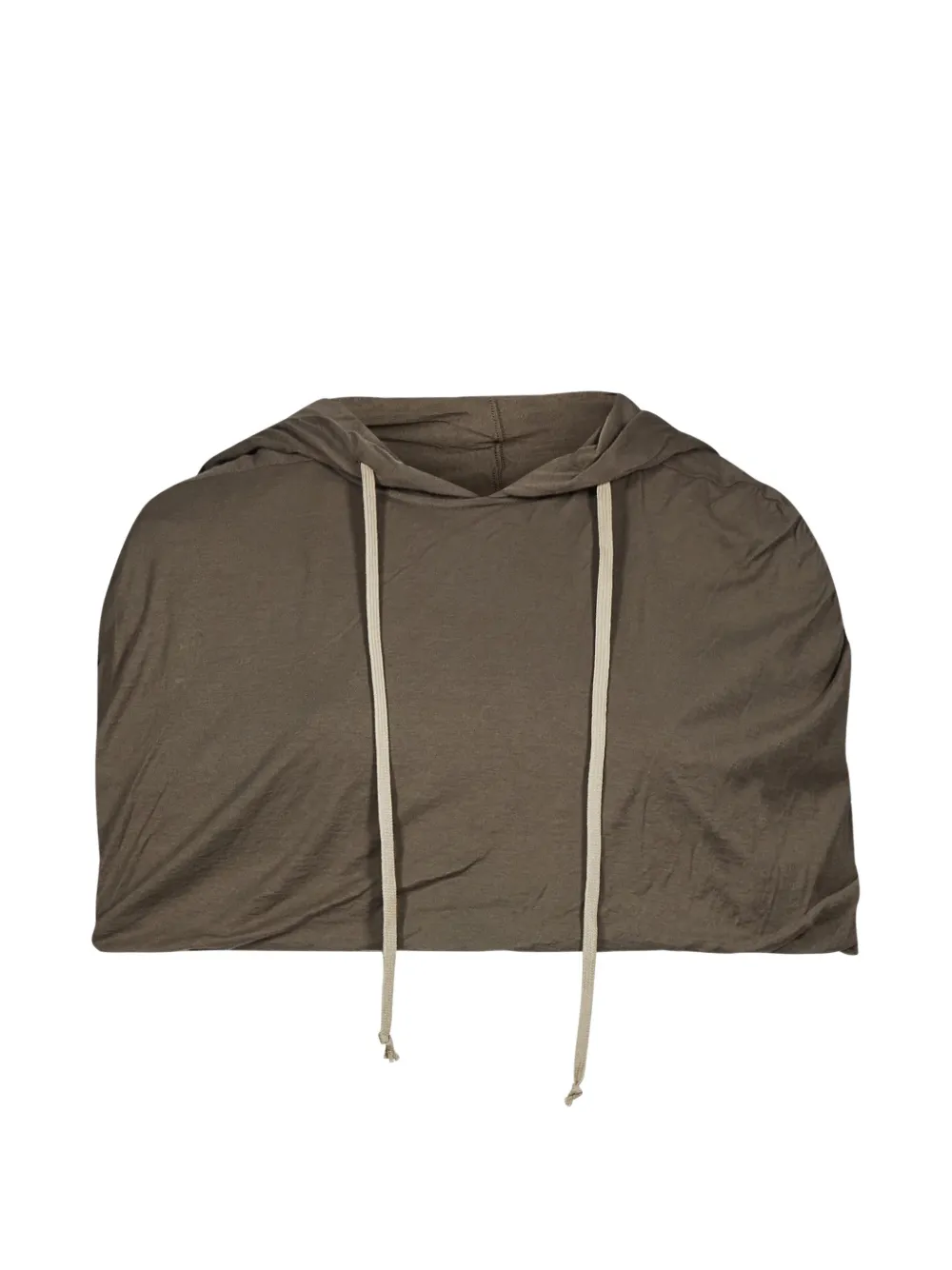 Rick Owens DRKSHDW slub-texture cropped hoodie Grijs
