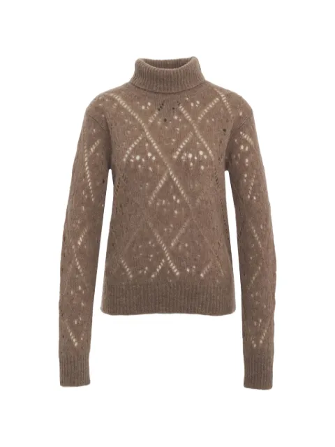 Jucca diamond-knit roll-neck sweater