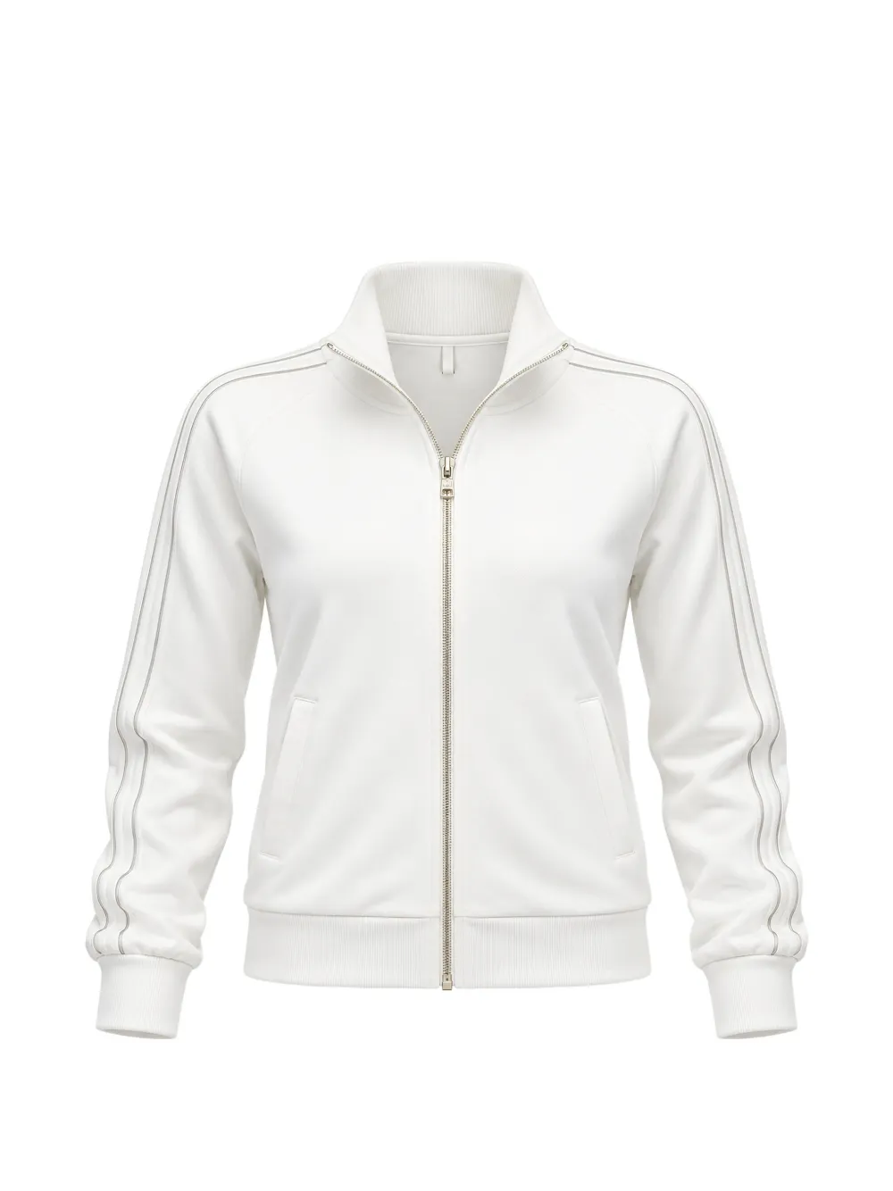 LIU JO side-stripe zip-up sweatshirt - Bianco