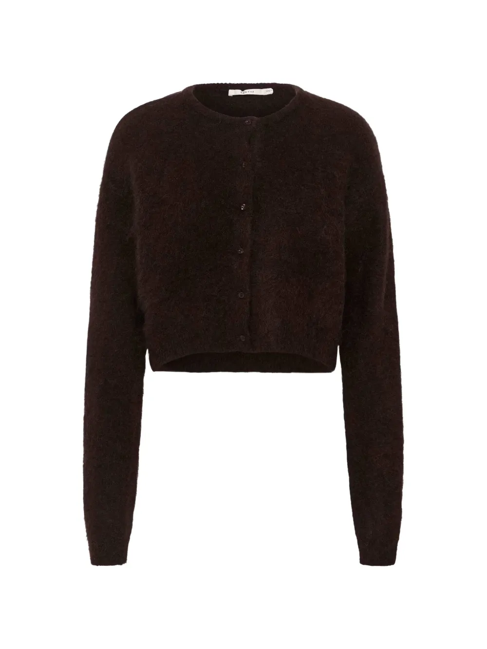 Gestuz Debbie cropped knitted cardigan Bruin