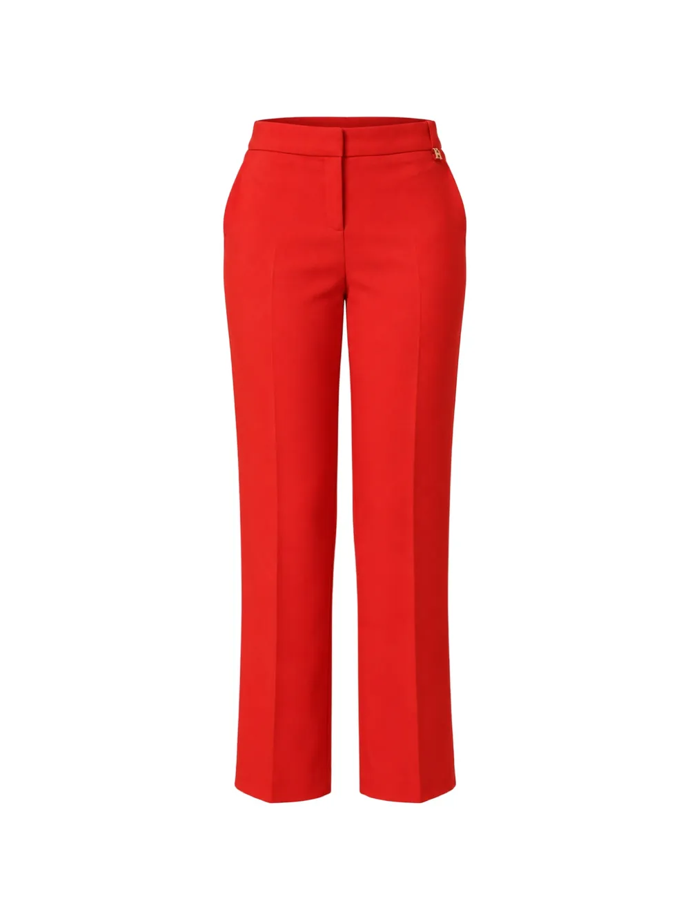 Elisabetta Franchi logo-charm slim-fit trousers Rood