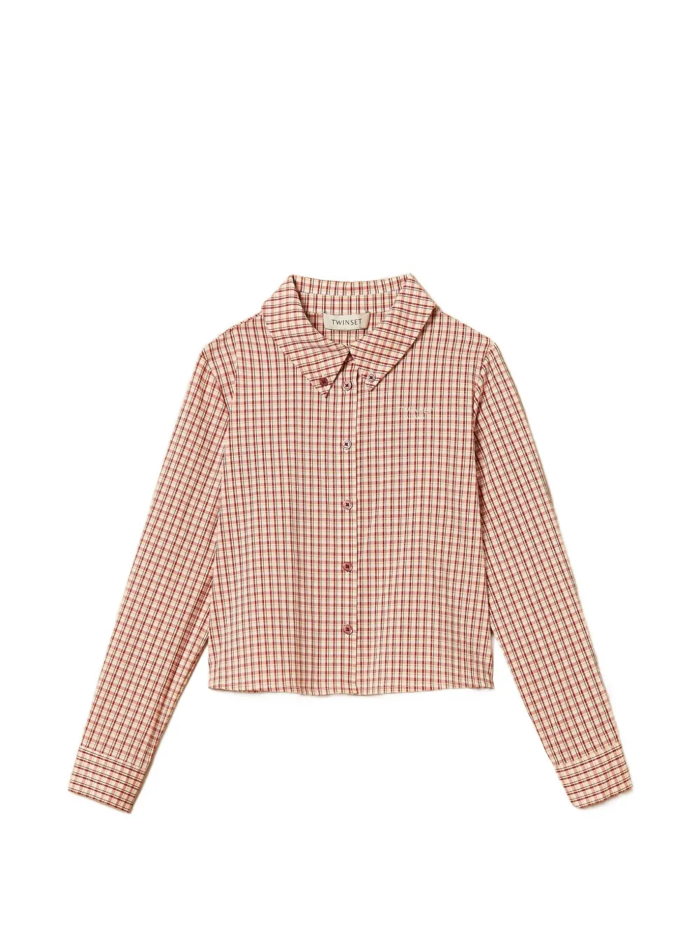 TWINSET Kids chequered poplin shirt - Rosso