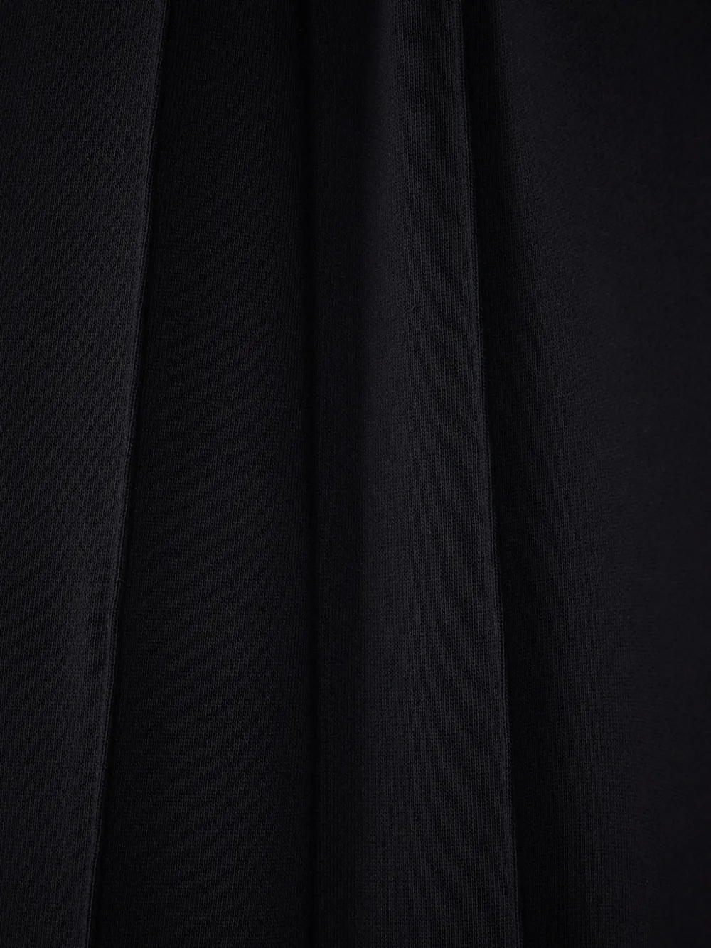 Emporio Armani trousers straight-leg in french terry-cotton with flat front Zwart