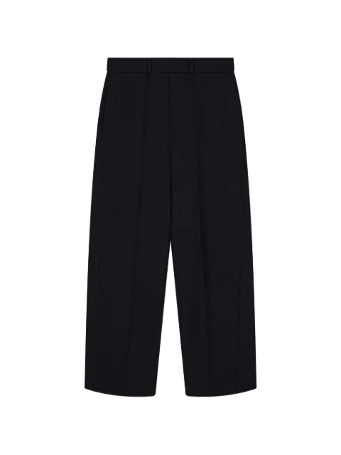 Emporio Armani trousers straight-leg in french terry-cotton with flat front