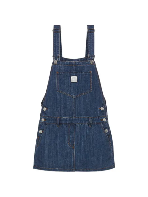 MCM washed-denim pinafore mini dress