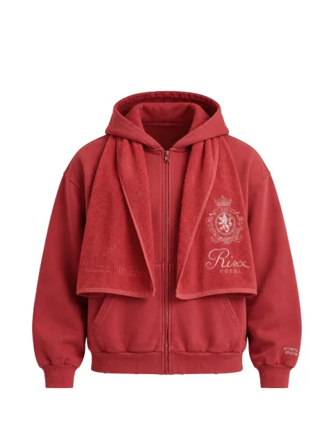 PROTOCOL INDEX terry-cloth logo-embroidered hoodie