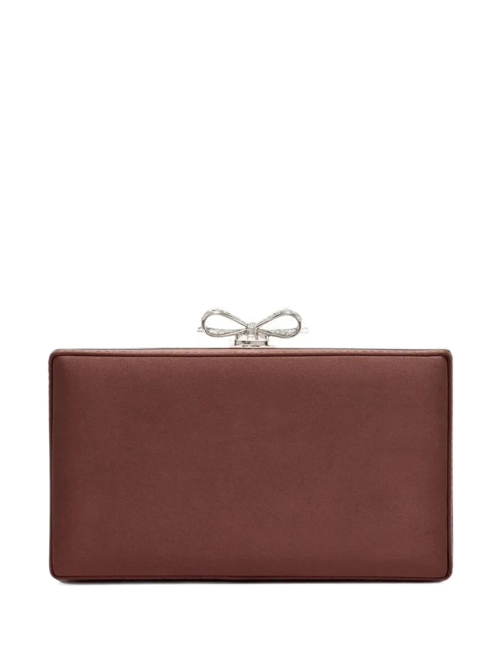Self-Portrait brown chainmail clutch bag - Marrone
