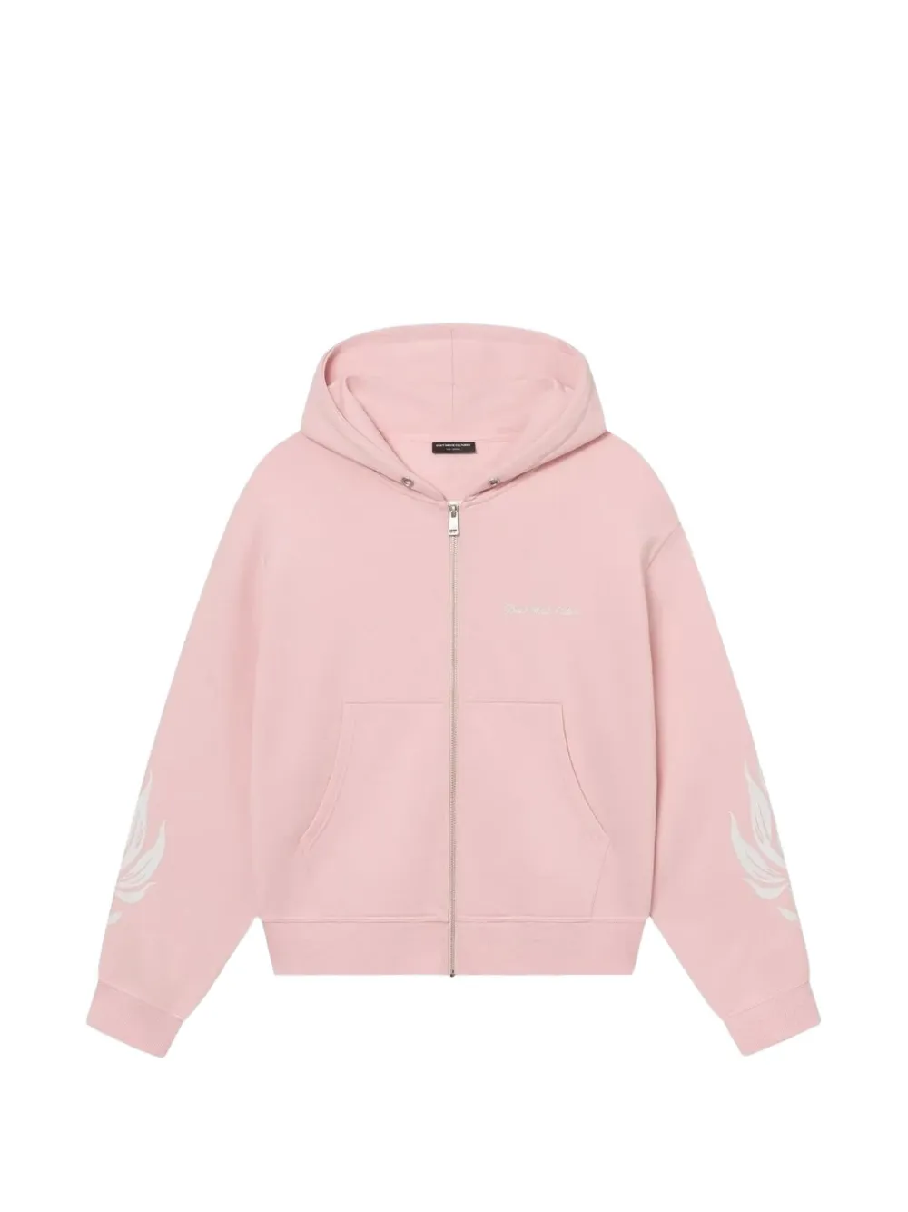 Don't Waste Culture logo-print zip-up hoodie - Rosa
