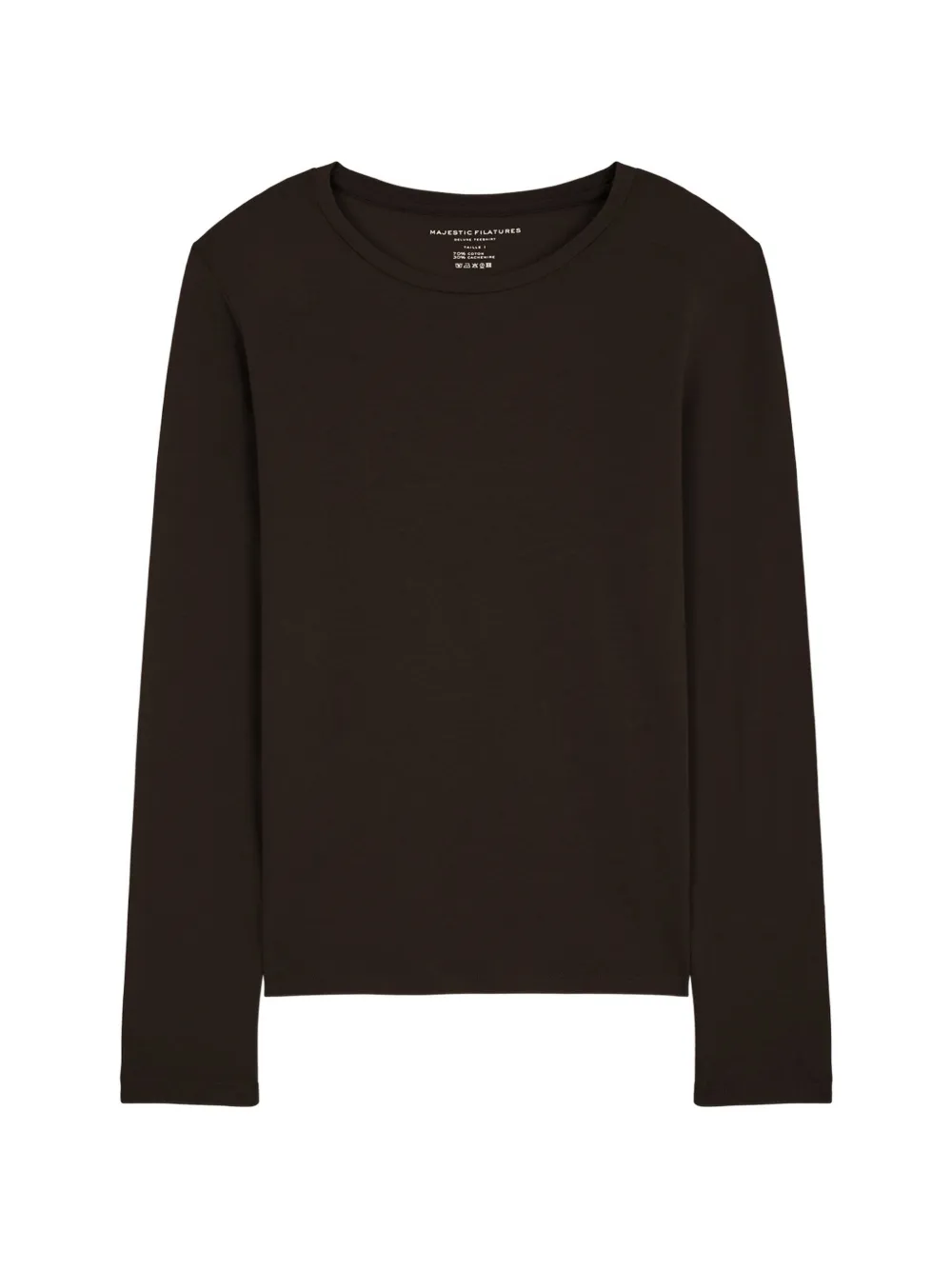 Majestic Filatures T-shirt met lange mouwen Zwart