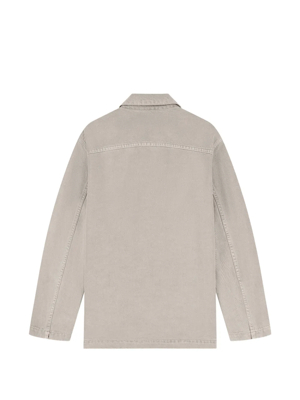 Emporio Armani denim-capsule-collection twill double-breasted blazer Beige