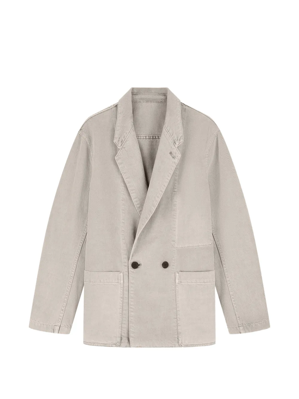 Emporio Armani denim-capsule-collection twill double-breasted blazer - Toni neutri
