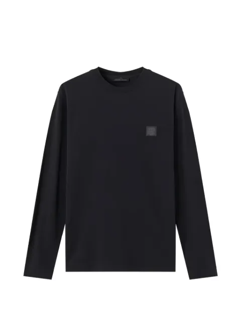 Stone Island 2100036 organic-cotton jersey crepe_S. I. Ghost slim-fit long-sleeve T-shirt with tonal-compass logo patch