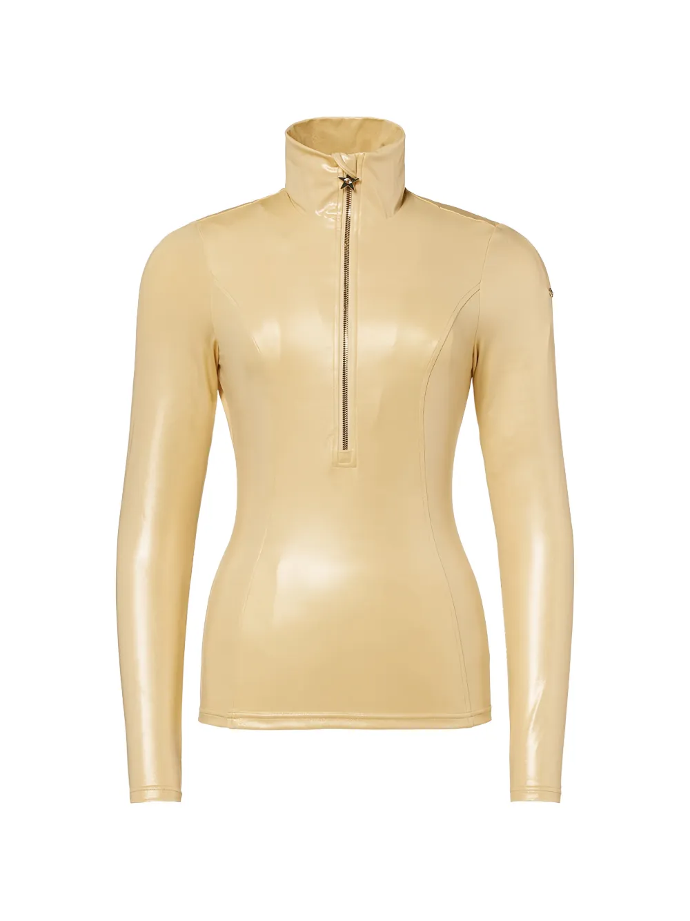 Goldbergh metallic half-zip ski top Goud