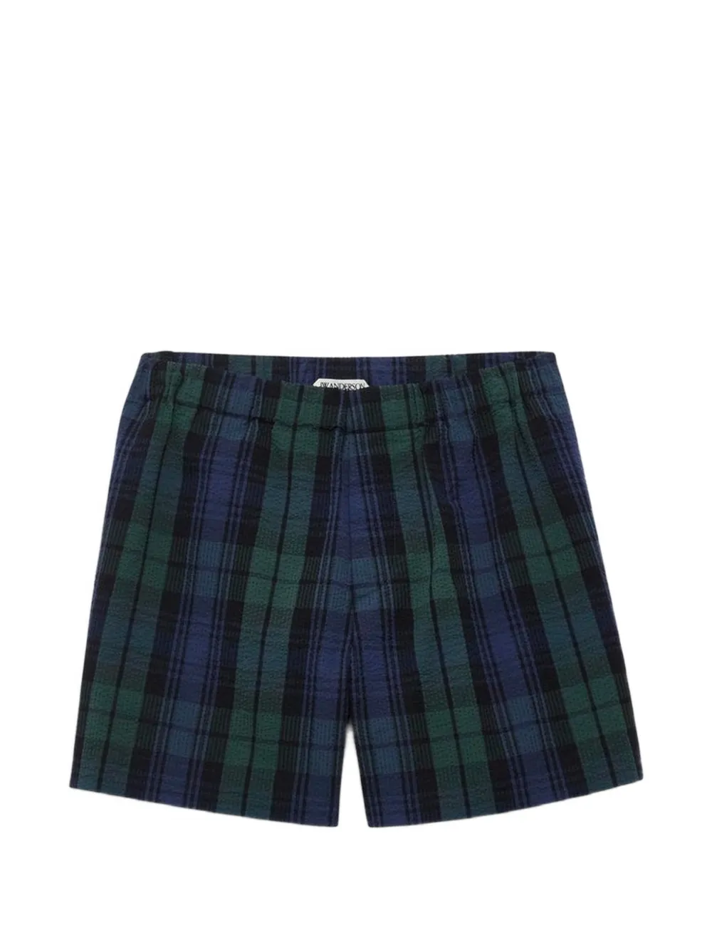 JW Anderson check drawstring shorts Blauw