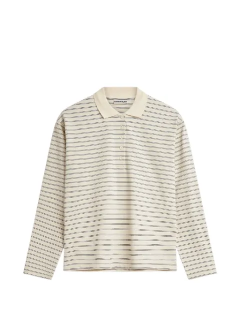 MINIMUM Tilde striped long-sleeve polo shirt