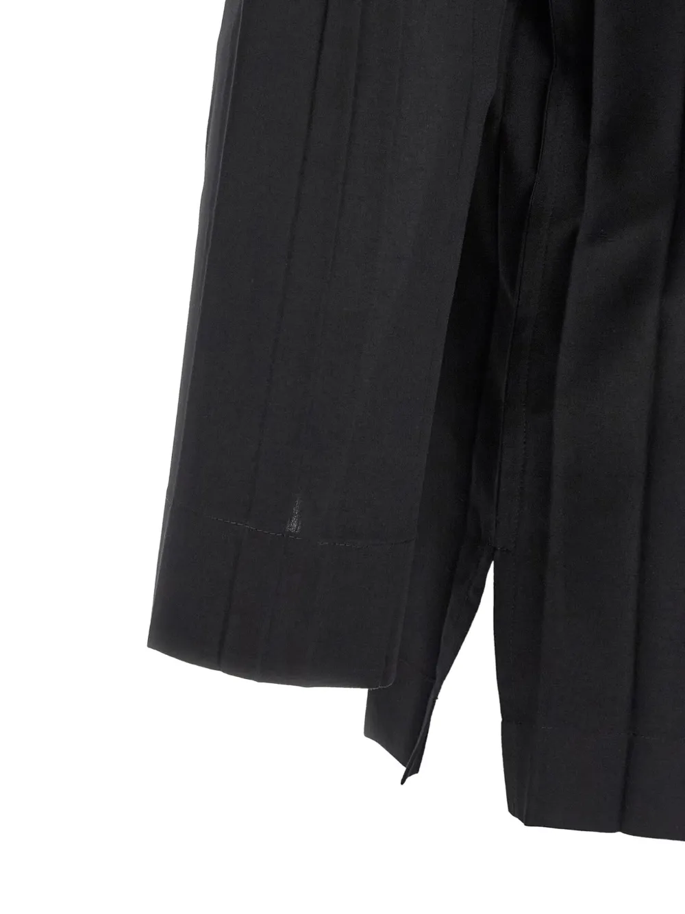 Homme Plissé Issey Miyake Edge pleated band-collar shirt Zwart