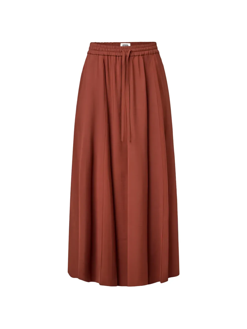 Drykorn Qerime drawstring pleated midi skirt Bruin