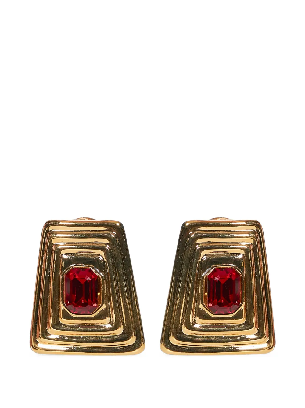 Alessandra Rich crystal-embellished geometric earrings - Oro