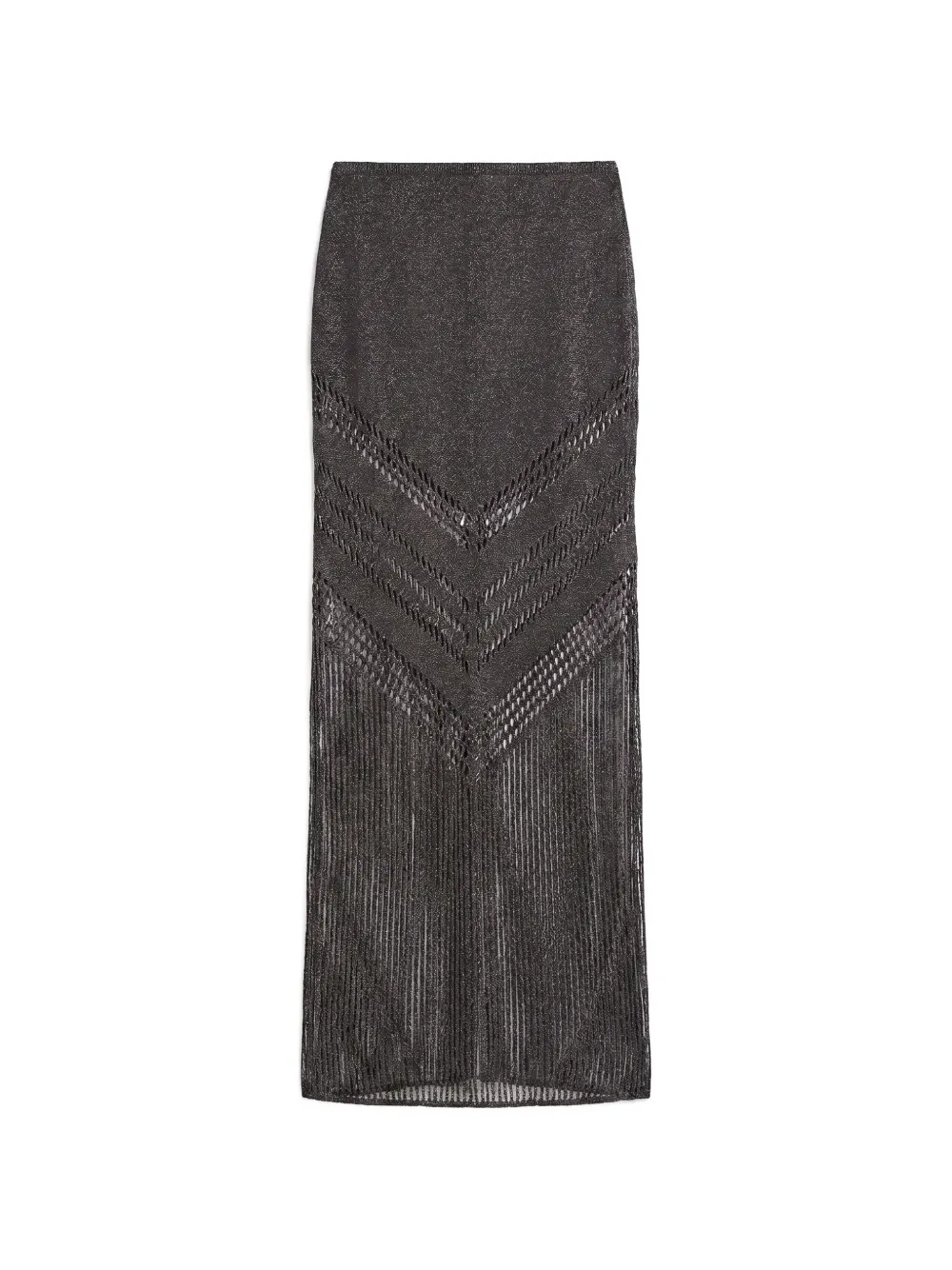 Moeva Mercantour crochet-knit maxi skirt - Marrone