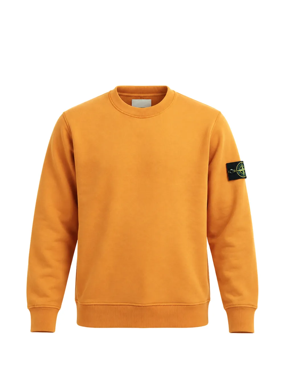 Stone Island 6100060 organic-cotton fleece regular-fit crewneck sweatshirt with raglan sleeves - Arancione
