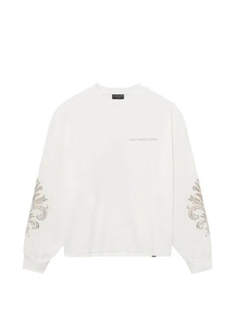 Don't Waste Culture embroidered crew-neck sweater