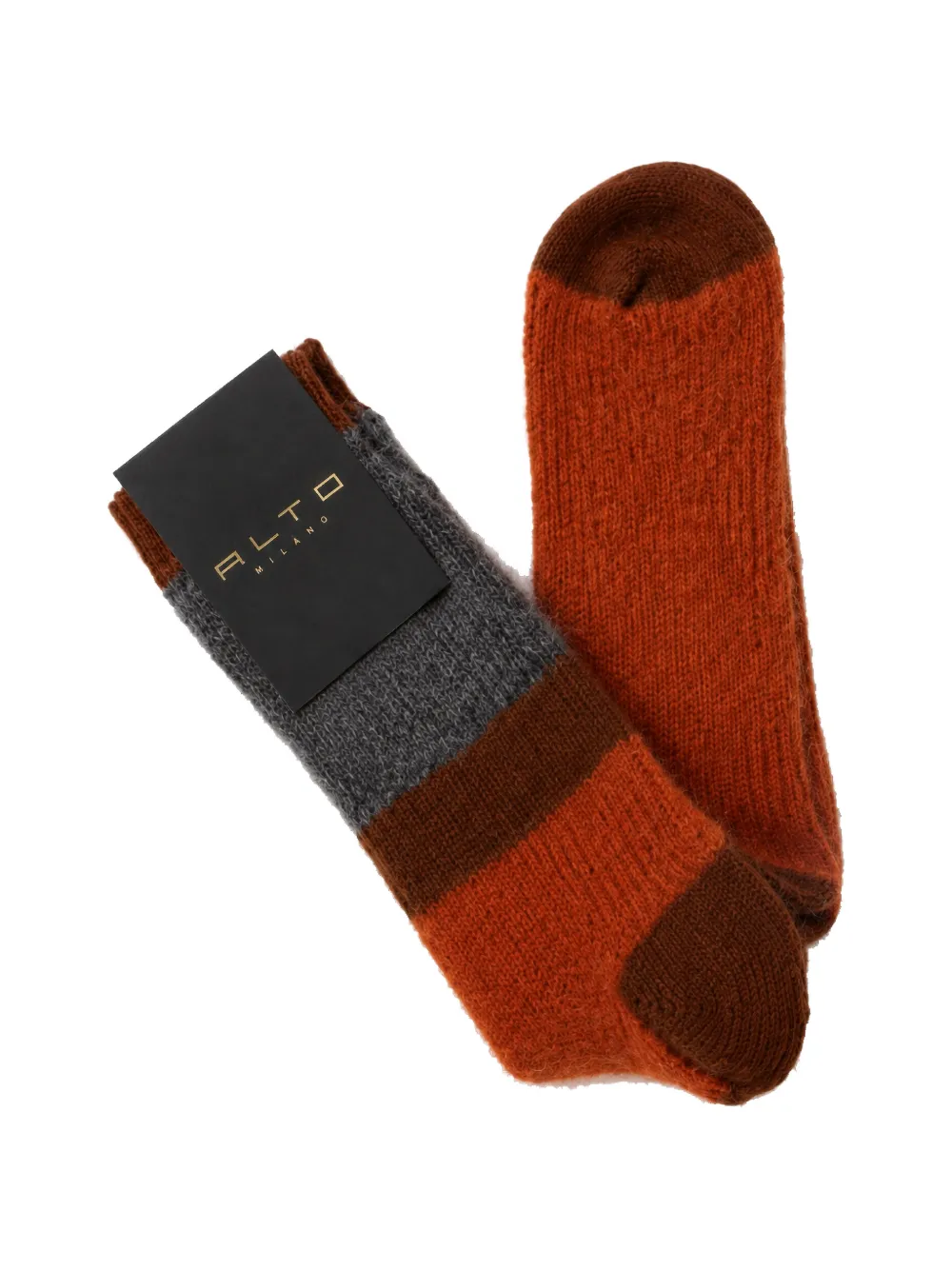 ALTO Clara colour-block knitted socks - Arancione