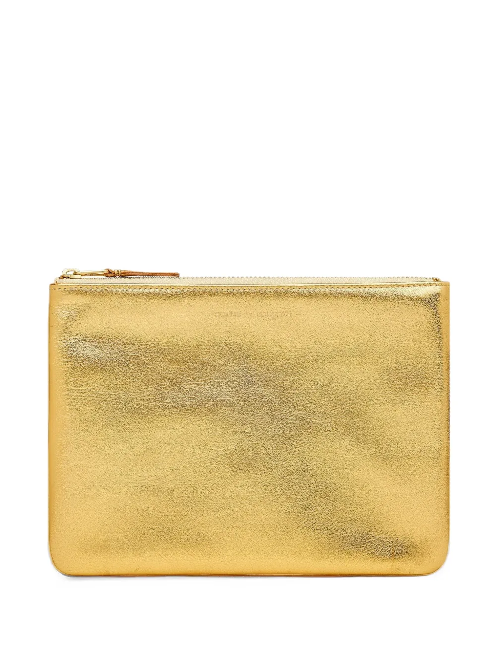 Comme Des Garçons Wallet metallic-effect pouch - Oro