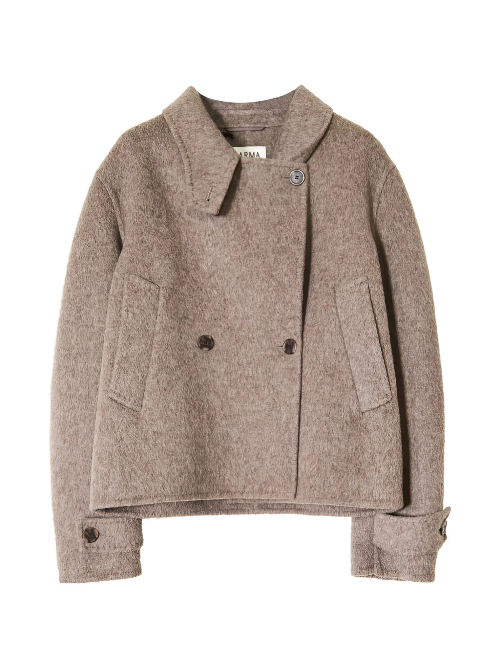 Arma double-breasted cropped jacket Beige